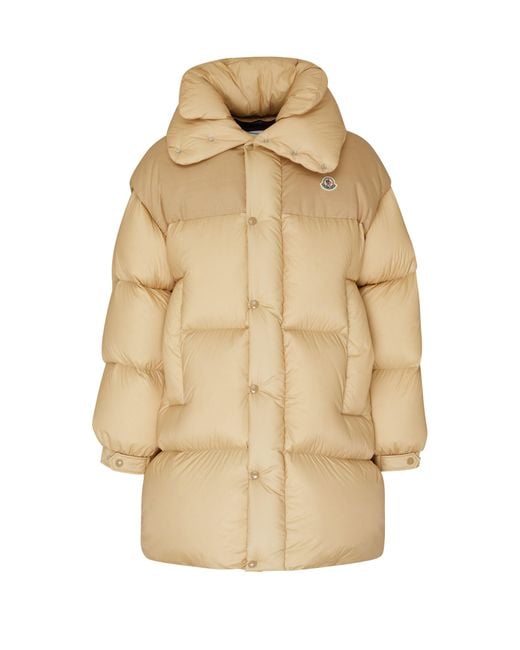 Moncler Natural Knee-Length Puffer Down Jacket for men