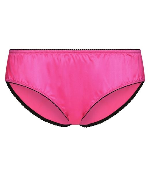 Dolce & Gabbana Pink Panty aus Satin