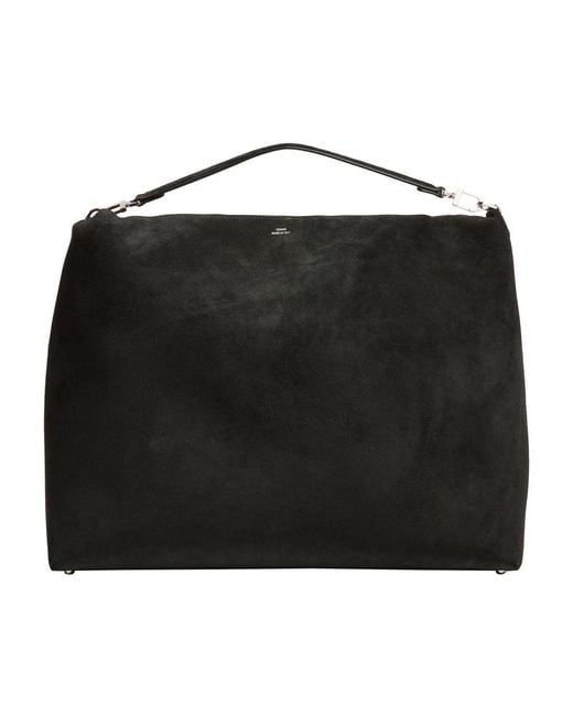 Totême  Black Scoop Suede Tote Bag