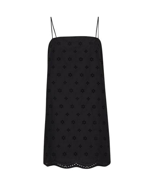 Matteau Black Broderie Shift Mini Dress