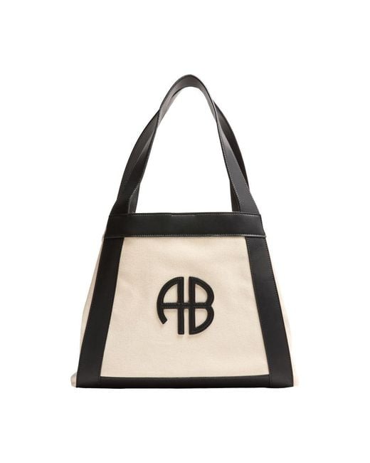 Anine Bing Cara Tote Bag in Natural | Lyst