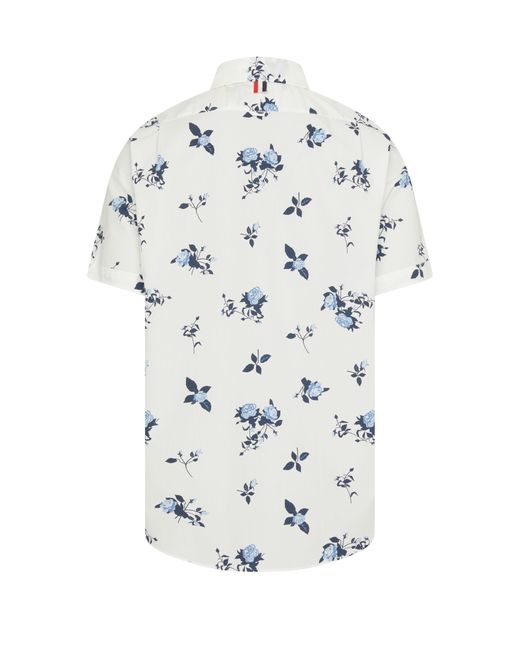 Chemise en coton à fleurs Thom Browne pour homme en coloris White