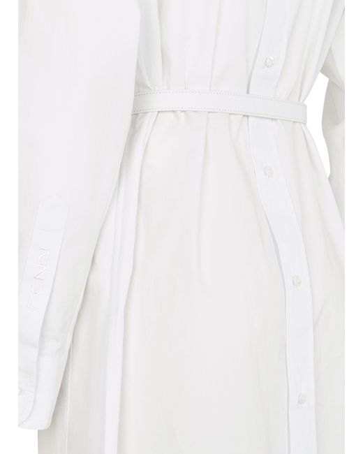 Robe-chemise Fendi en coloris White