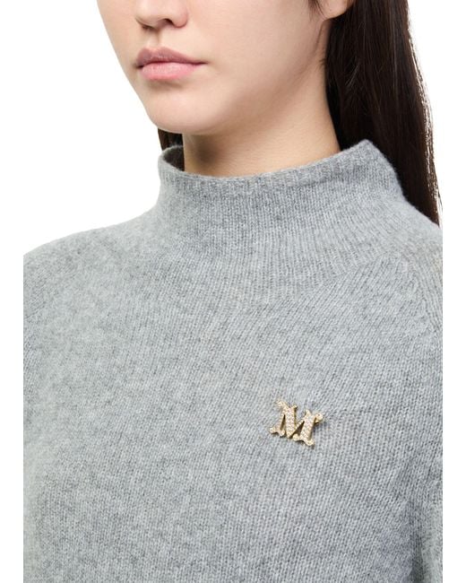 Max Mara Metallic Brosche Mit Bärchen