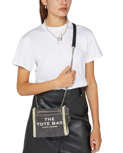 Marc Jacobs Black The Crossbody Tote Denim Bag