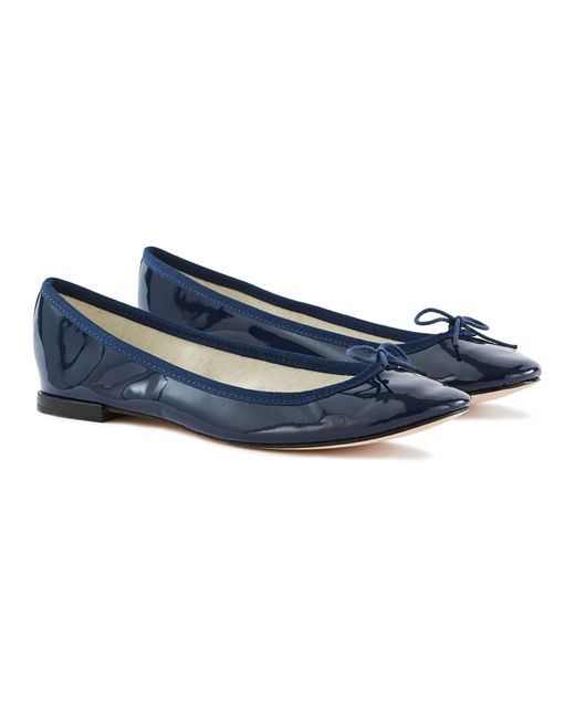 Repetto Blue Cendrillon Flat Ballets With Leather Sole