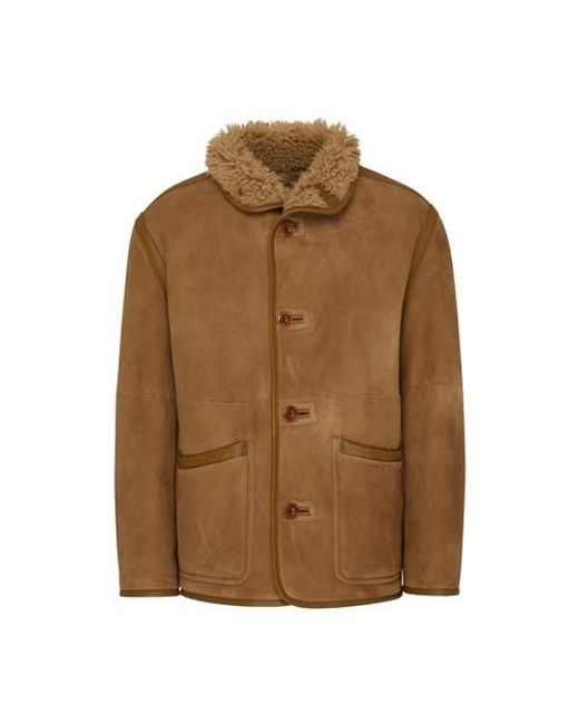 Manteau shearling réversible Lemaire pour homme en coloris Brown