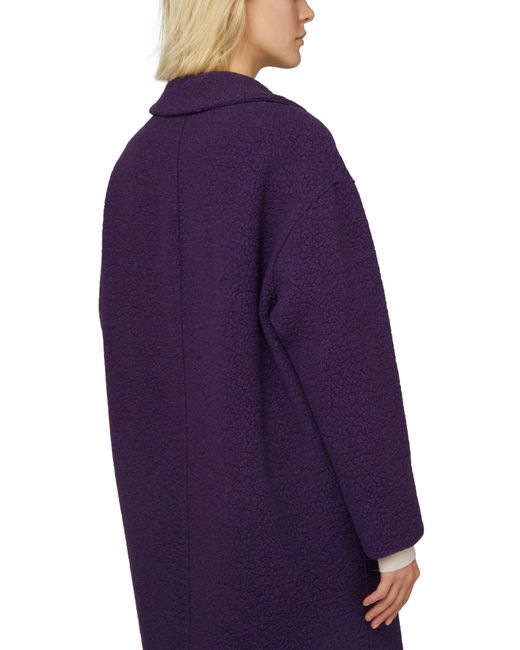 Harris Wharf London Purple Double Breasted Coat