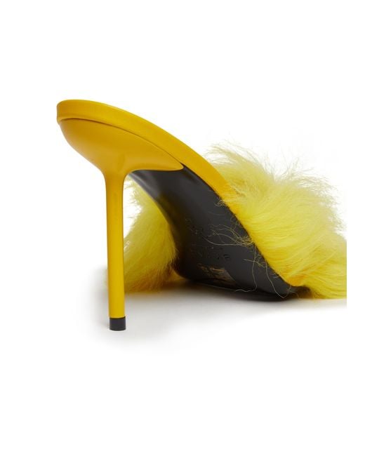 By Far Yellow Kenny High Heels Mules