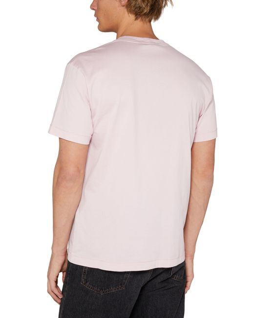 Stone Island Logo-T-Shirt in Pink für Herren