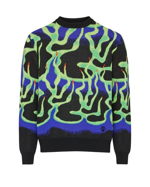 Pull à col rond graphique Louis Vuitton pour homme en coloris Blue