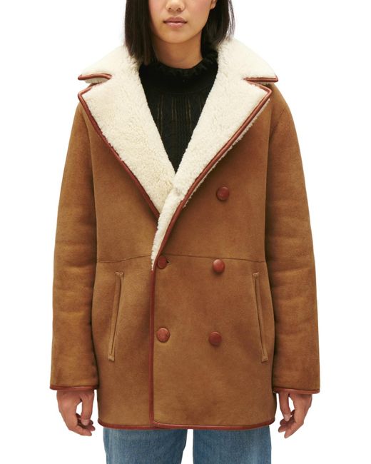 Manteau réversible peau lainée Claudie Pierlot | Lyst