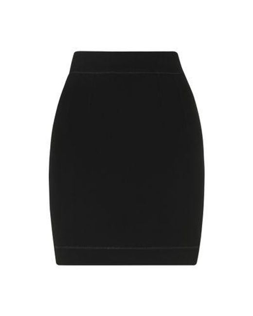 Dolce & Gabbana Black Jersey Miniskirt