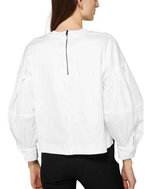 Max Mara White Sweatshirt mit Logo Dolly