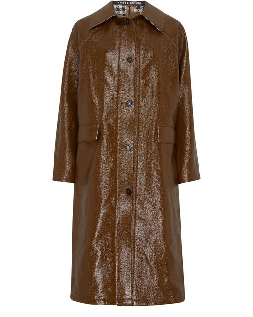 Manteau long original laqué Kassl en coloris Brown