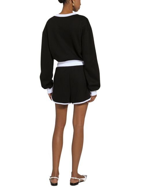 Dolce & Gabbana Black Jersey Shorts