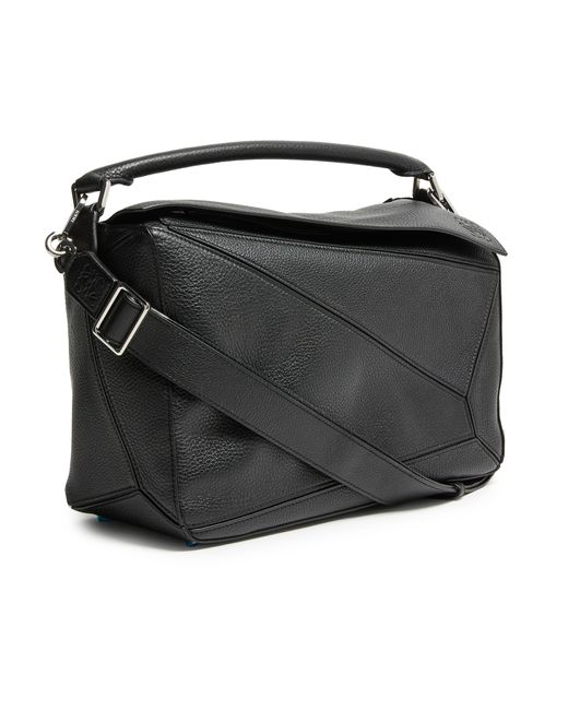 Loewe Black Puzzle Large Grained Calfskin Bag for men
