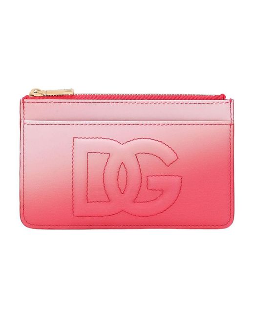 Dolce & Gabbana Pink Medium Logo Card Holder