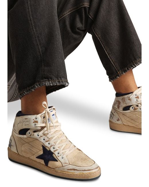 Sneakers Sky-Star en nylon et cuir avec étoile en daim Golden Goose Deluxe Brand pour homme en coloris Black
