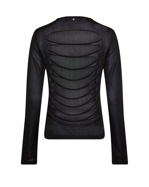 Versace Black Slashes Serie Knit Sweater