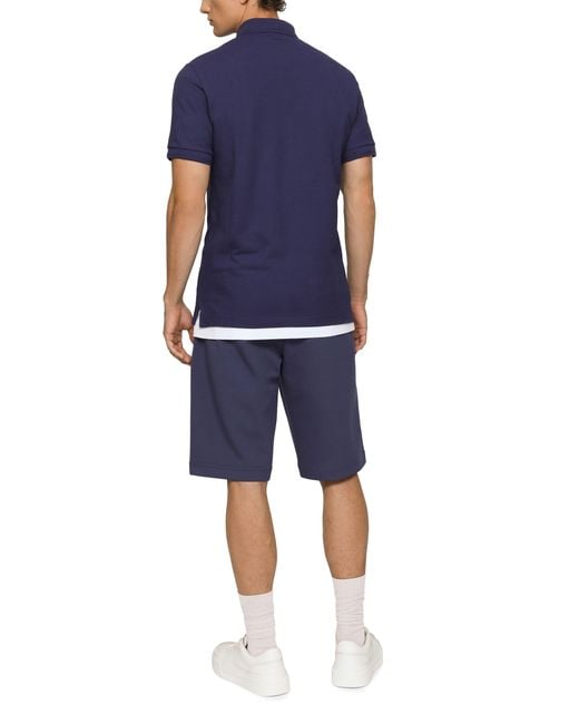 Dolce & Gabbana Blue Cotton Piqué Polo-shirt for men