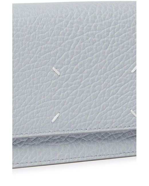 Maison Margiela Four Stitches Chain Wallet in Gray | Lyst
