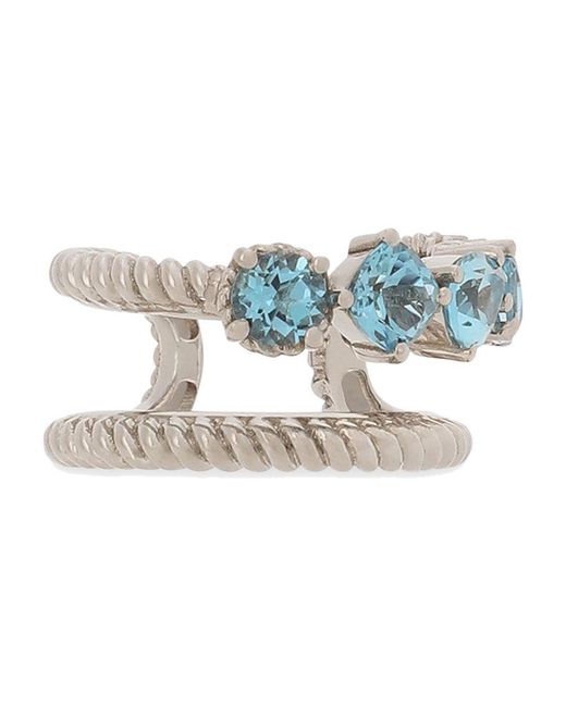 Dolce & Gabbana Blue Single Earring Double Earcuff