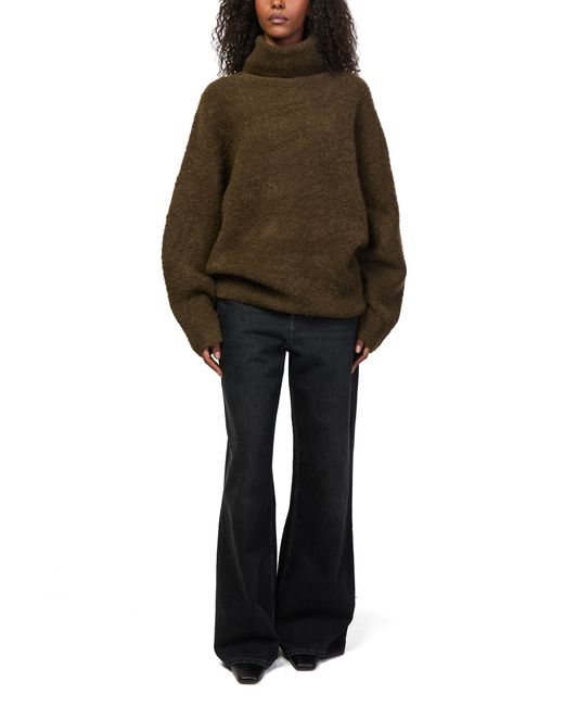 Totême  Brown Bouclé-Pullover Mit Rollkragen