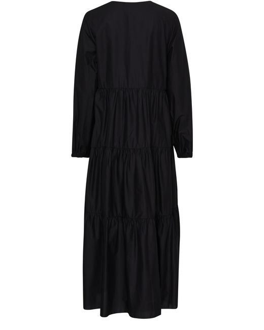 Matteau Black Long Sleeve Plunge Dress