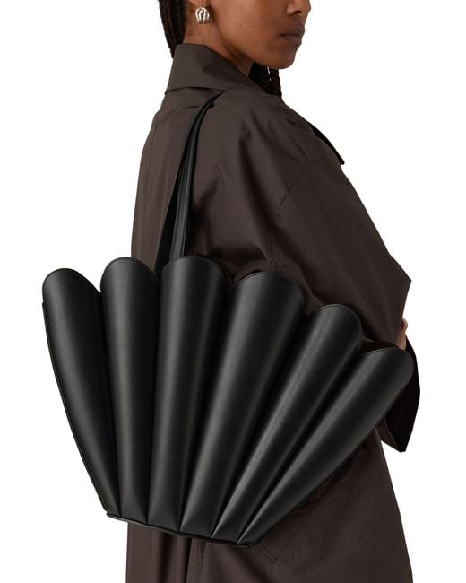 Mlouye Black Cabas-Tasche Seashell