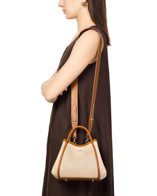 Max Mara Summer Marine XS トート Extra-Small raffia-look fabric Marine bag, mustard