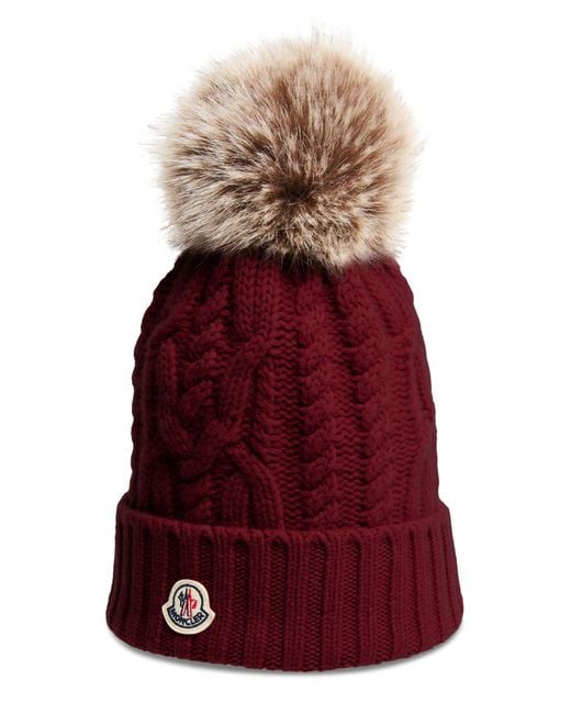 Moncler Brown Logo Beanie