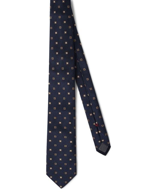 Cravate en soie Brunello Cucinelli pour homme en coloris Blue