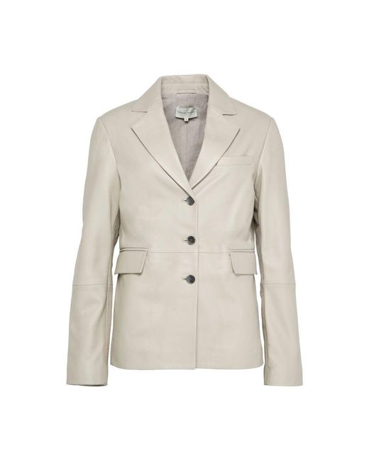 Loulou de Saison Natural Aldo Leather Jacket
