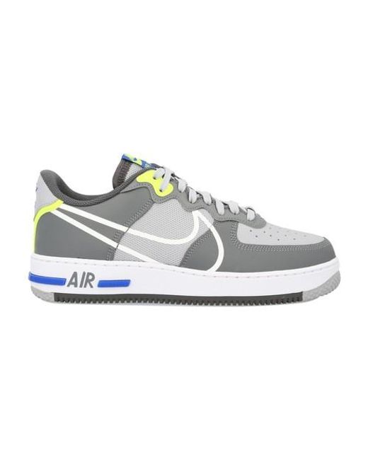 Nike Gray Air Force 1 React Shoe for men