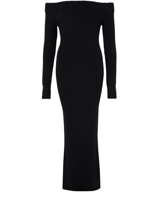 Max Mara Black Langes Strickkleid Arnes