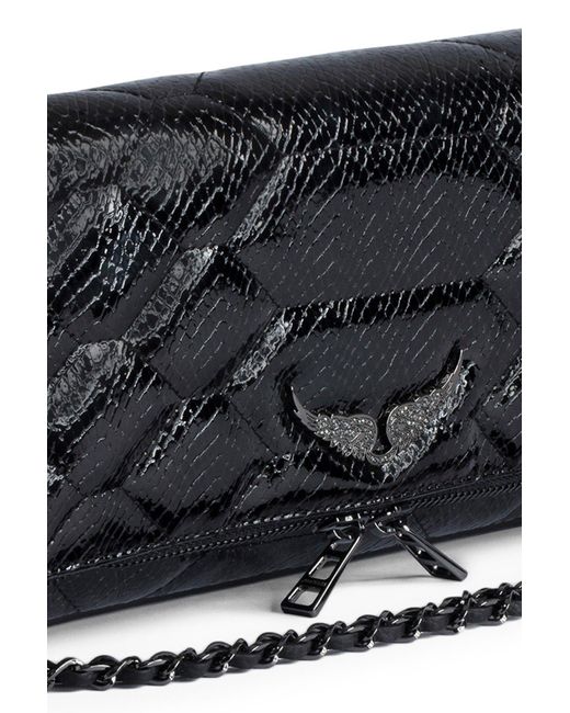 Zadig & Voltaire Rock Quilted Clutch in Black | Lyst