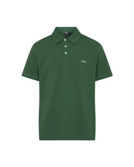 A.P.C. Green Austin Polo Shirt for men