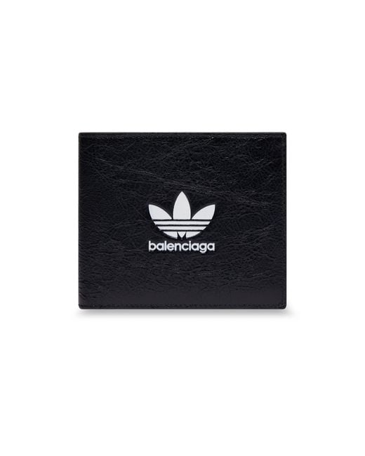 Balenciaga / Adidas - Quadratische Brieftasche im Faltdesign in Black für Herren