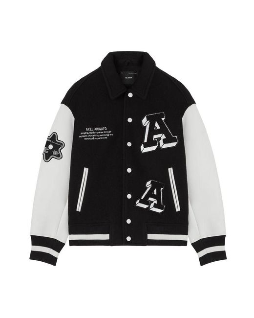 Axel Arigato Black Illusion Varsity Jacket for men