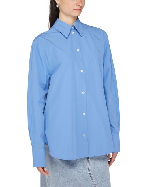 Totême  Blue Popeline-Hemd mit Kimonoärmeln