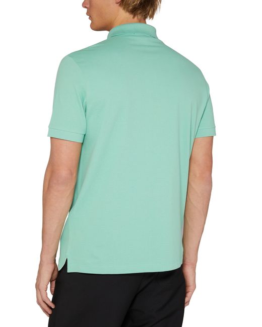 Stone Island Green Short-Sleeved Polo Shirt With Logo for men