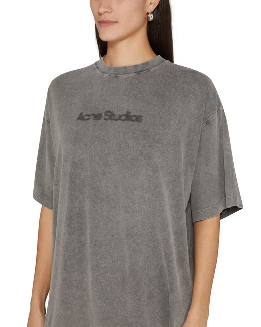 Acne Gray Logo-T-Shirt