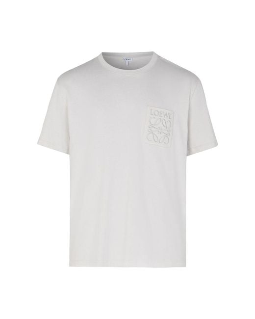 Loewe Baumwoll-T-Shirt Relaxed Fit in White für Herren