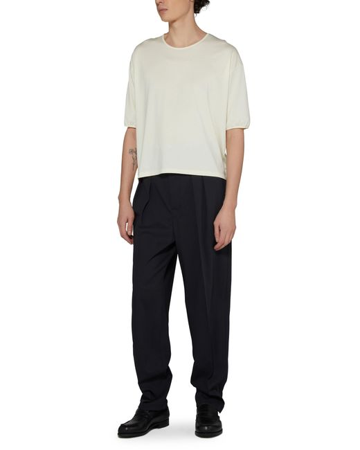 Lemaire Black Tailored Pleated Pants for men