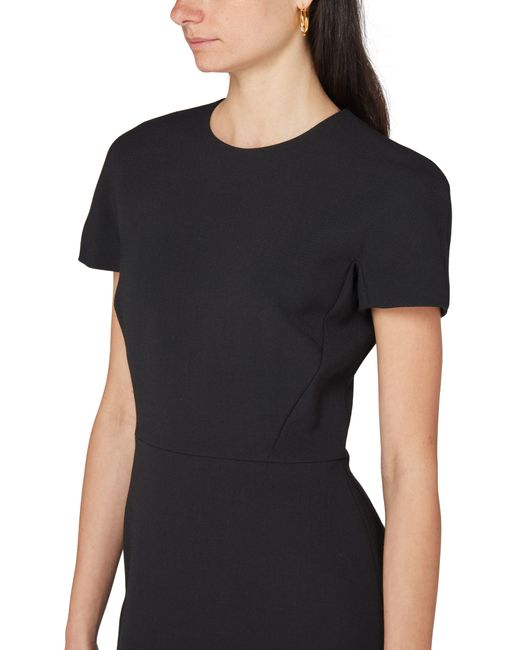 Victoria Beckham Black Fitted T-Shirt Dress
