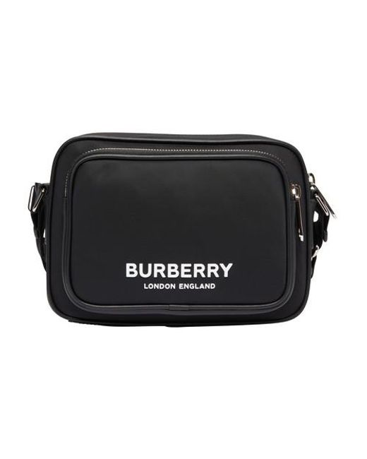 Burberry Logo Print Nylon Crossbody Bag in Black for Men | Lyst