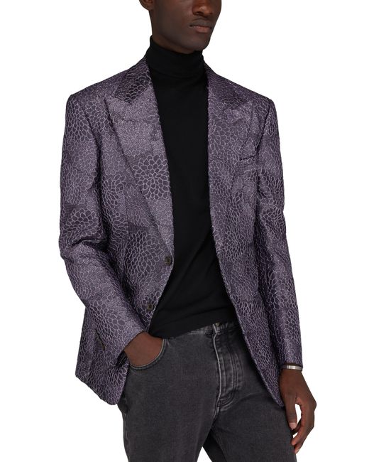 Tom Ford Purple Jacquard Jacket for men