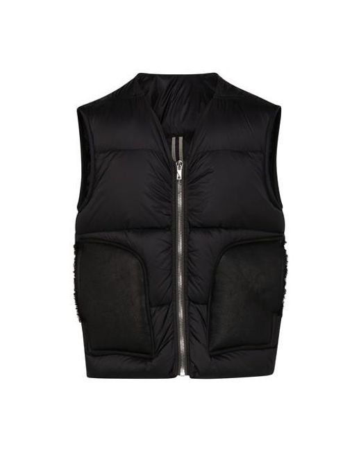 Rick Owens Cargo Sleeveless Puffer Jacket in Black_black (Black) for ...