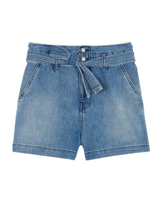 Ba&sh Clark Shorts in Blue_jeans (Blue) | Lyst